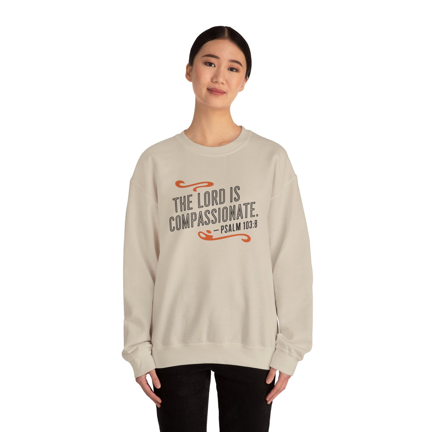 The LORD Is Compassionate Unisex Heavy Blend™ Crewneck Sweatshirt