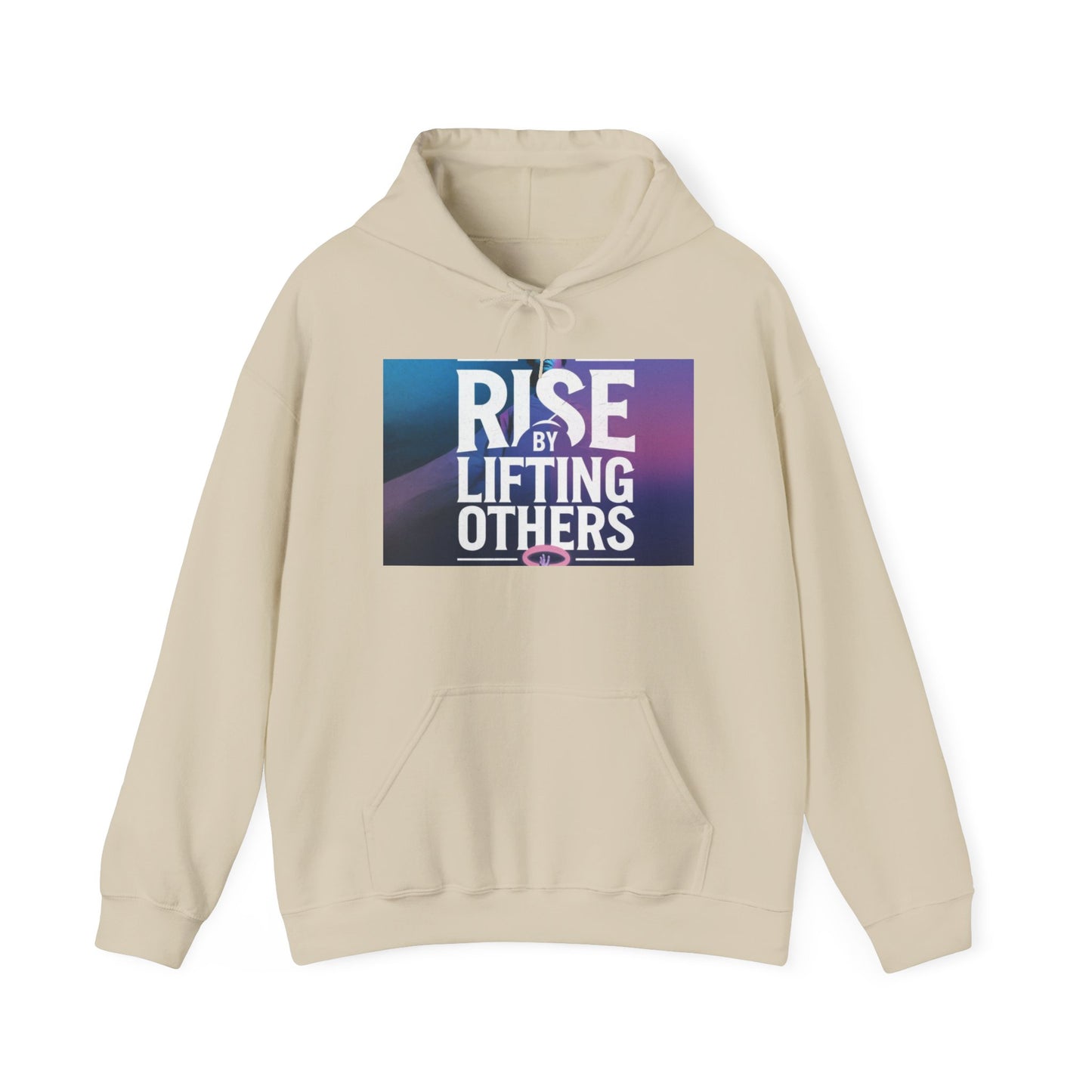 Rise By Lifting Others Hoodie - Inspirational Unisex Hooded Sweatshirt Gildan 18500