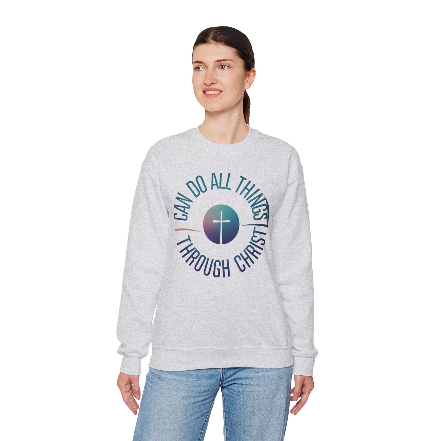 I Can Do All Things Through CHRIST Unisex Heavy Blend™ Crewneck Sweatshirt