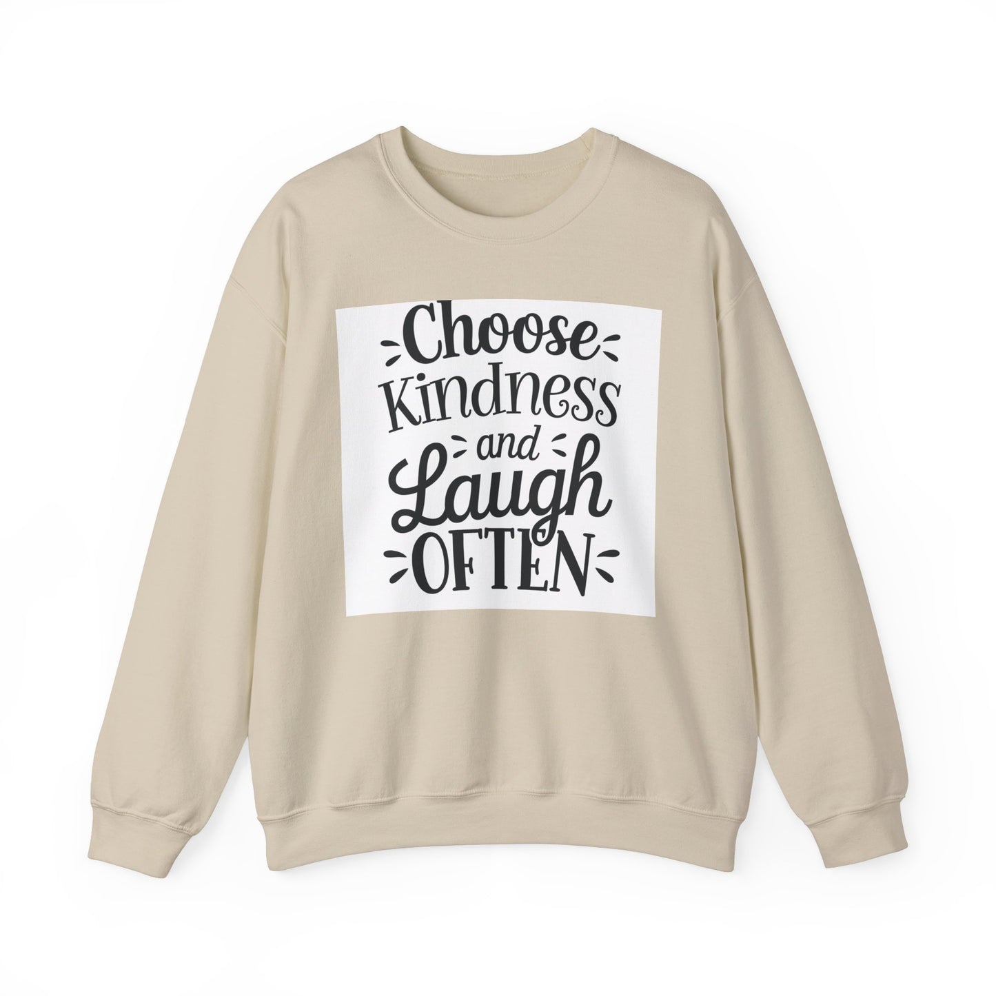 Choose Kindness And Laugh OFTEN Unisex Heavy Blend™ Crewneck Sweatshirt Gildan 18000