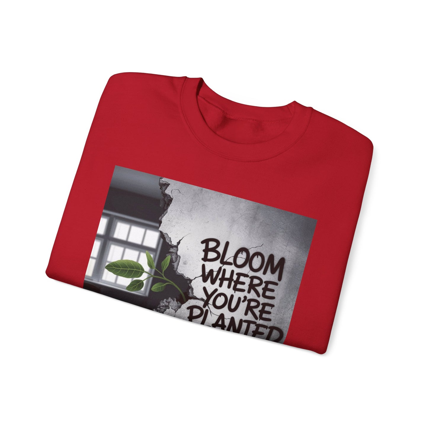 Bloom Where You Are Planted Unisex Heavy Blend™ Crewneck Sweatshirt Gildan 18000