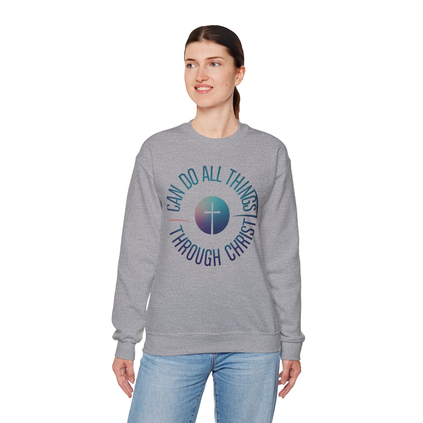 I Can Do All Things Through CHRIST Unisex Heavy Blend™ Crewneck Sweatshirt