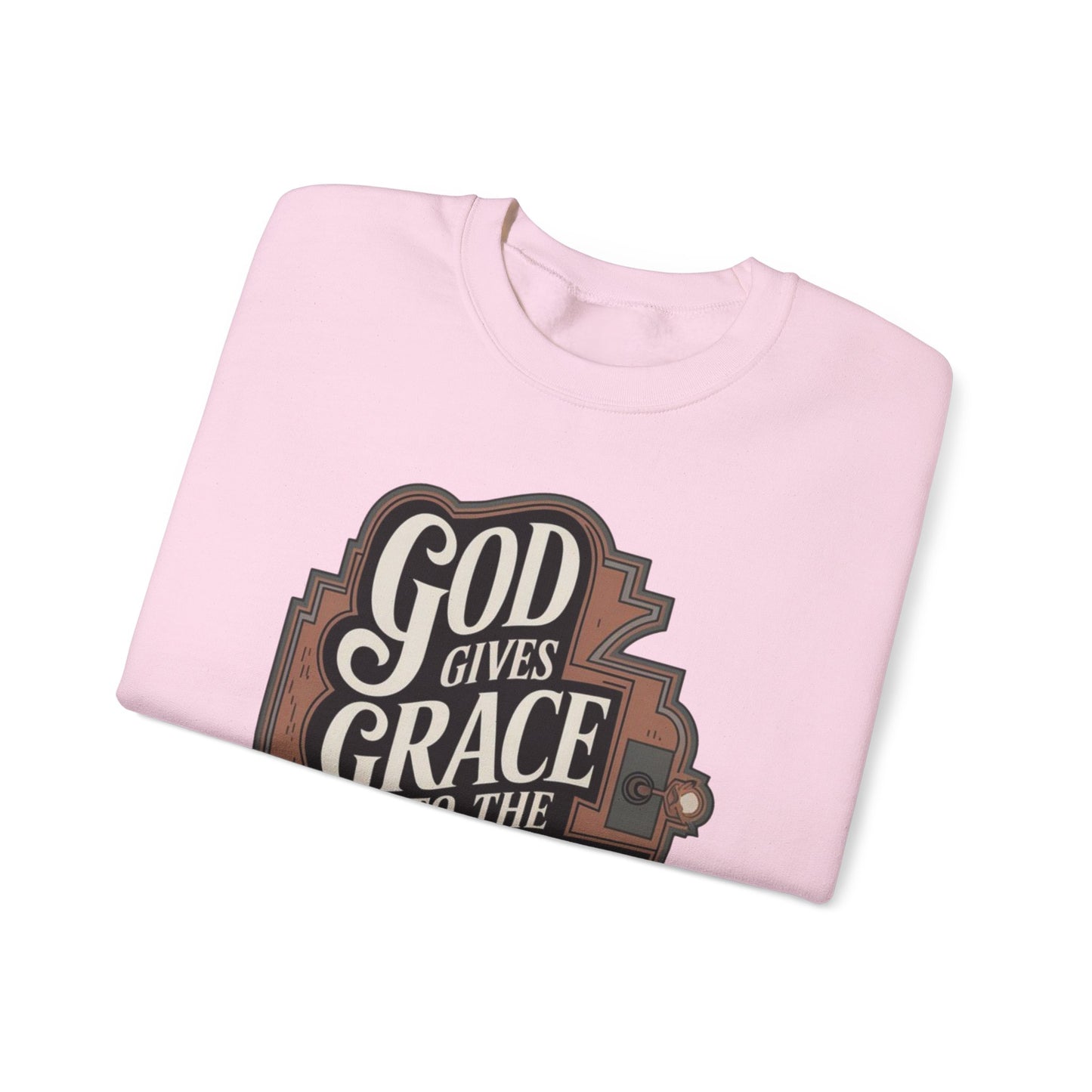 GOD Gives Grace To The Humble Sweatshirt Unisex Heavy Blend™ Crewneck