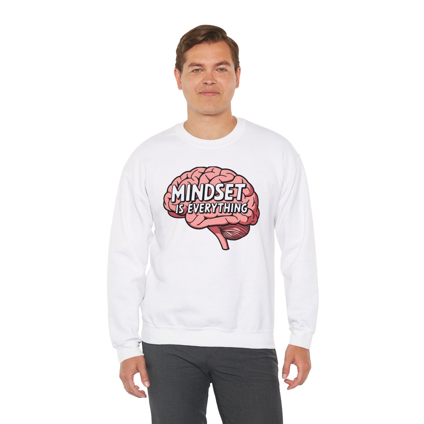 Mind Set Is Everything Unisex Heavy Blend™ Crewneck Sweatshirt Gildan 18000