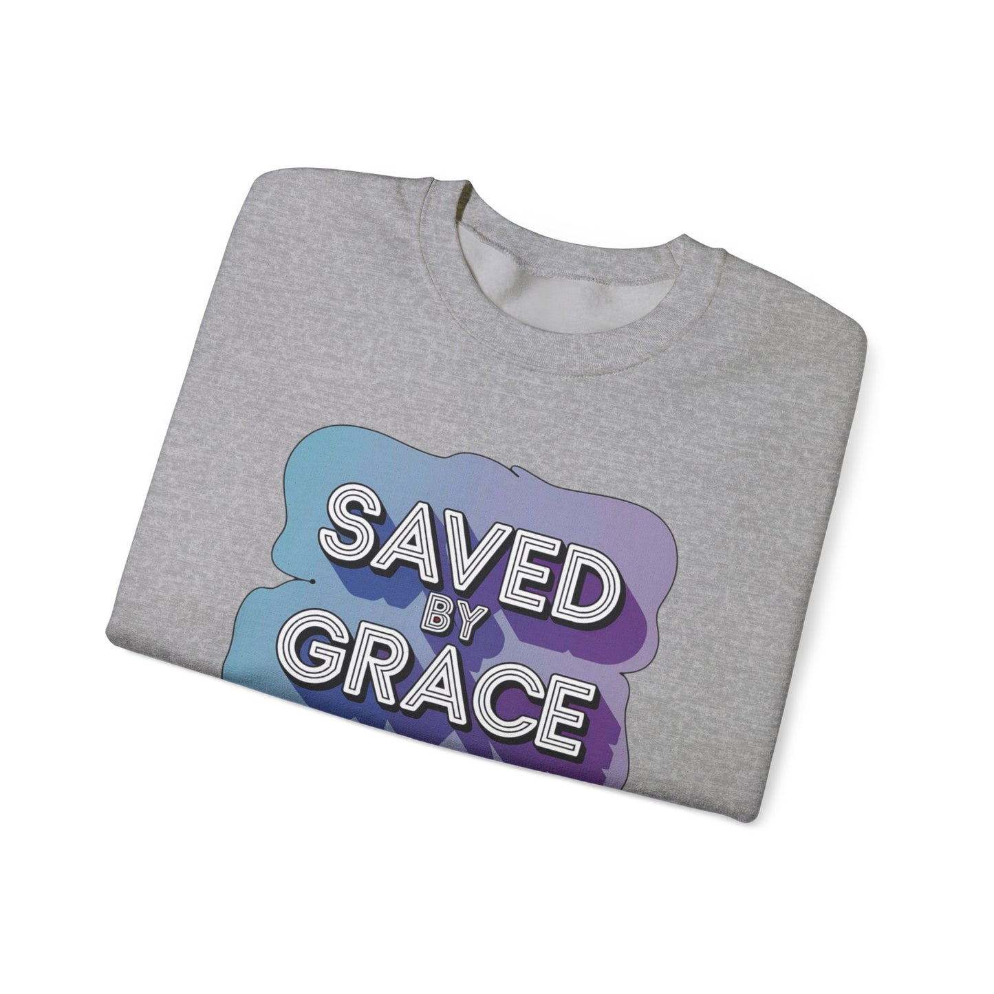 Saved By Grace  Unisex Heavy Blend™ Crewneck Sweatshirt