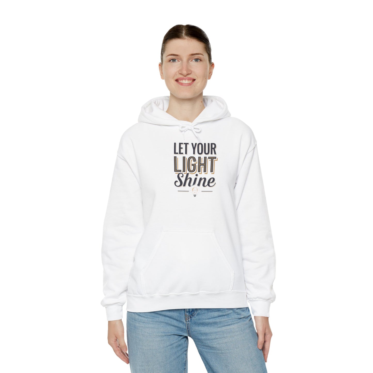 Let Your Light Shine Hooded Sweatshirt Hoodie Gildan 18500