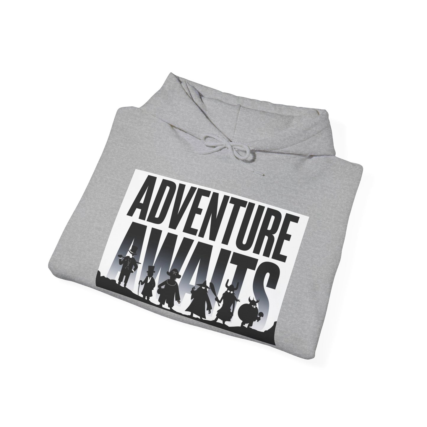 Adventure Awaits Unisex Heavy Blend™ Hoodie, Hooded Sweatshirt