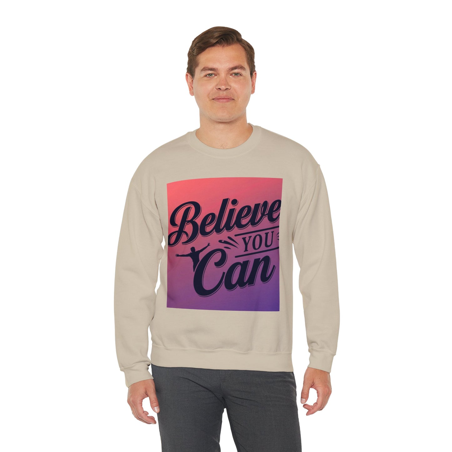 Believe You Can Unisex Heavy Blend™ Crewneck Sweatshirt Gildan 18000