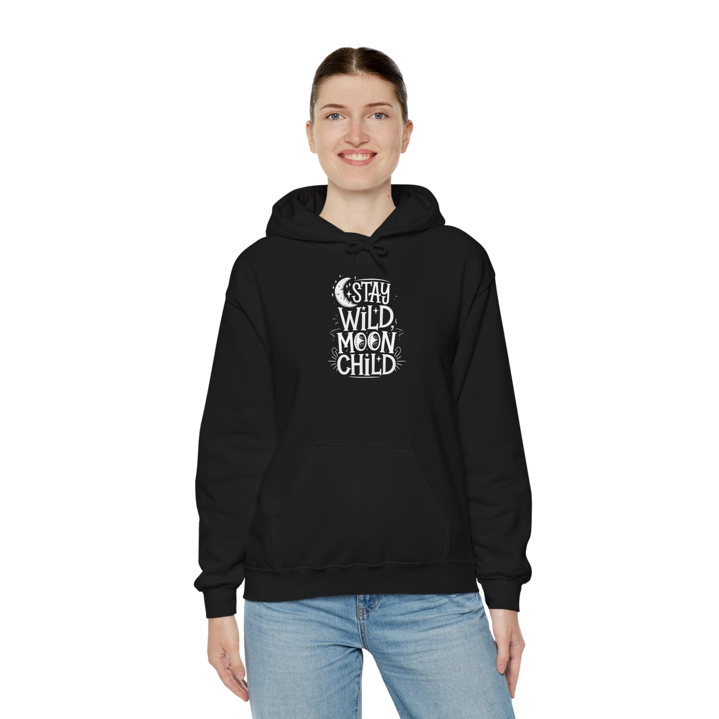 Stay Wild Moon Child Unisex Heavy Blend™ Hooded Sweatshirt Hoodie Gildan 18500