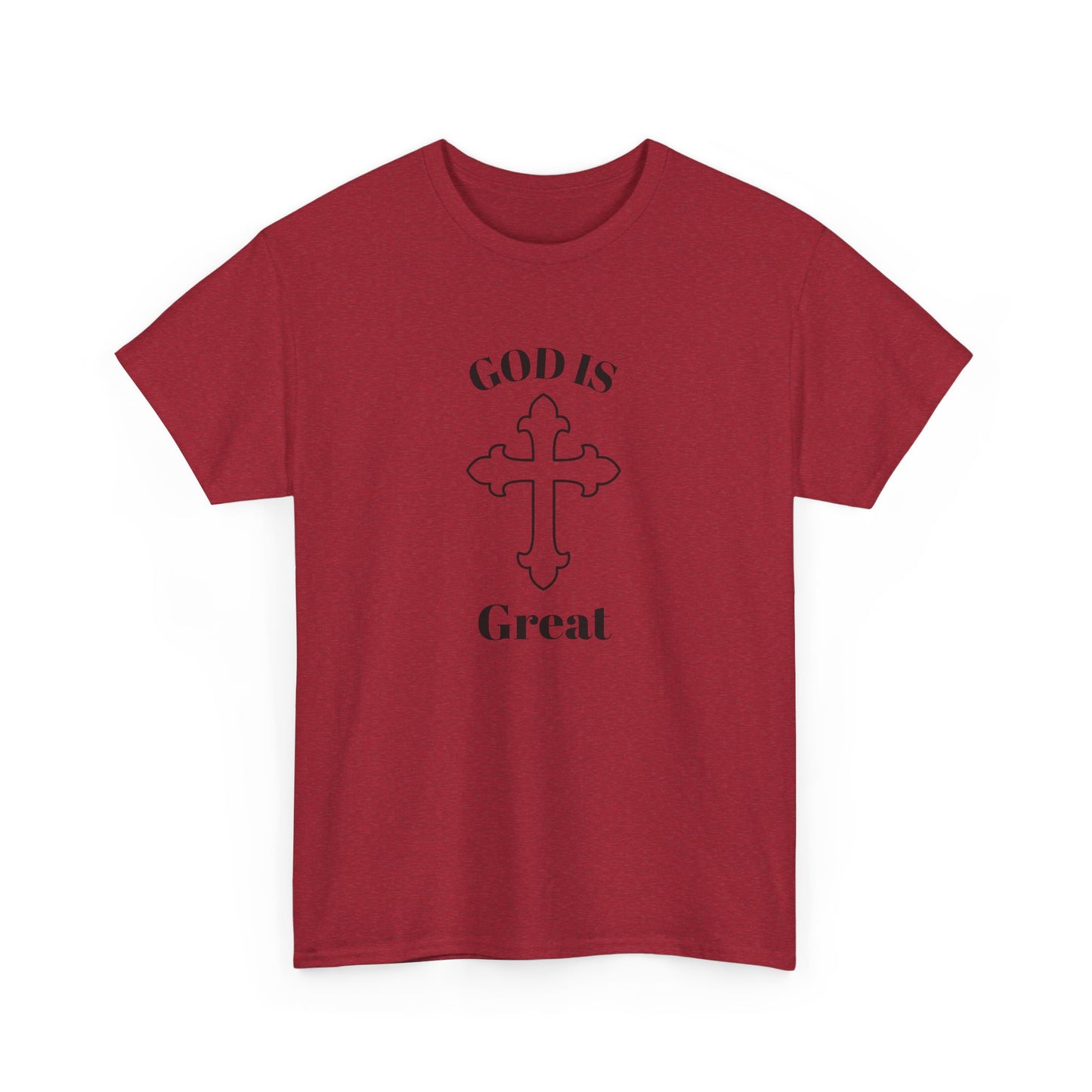 Religious Graphic Tee - GOD Is Great Unisex Heavy Cotton Tee