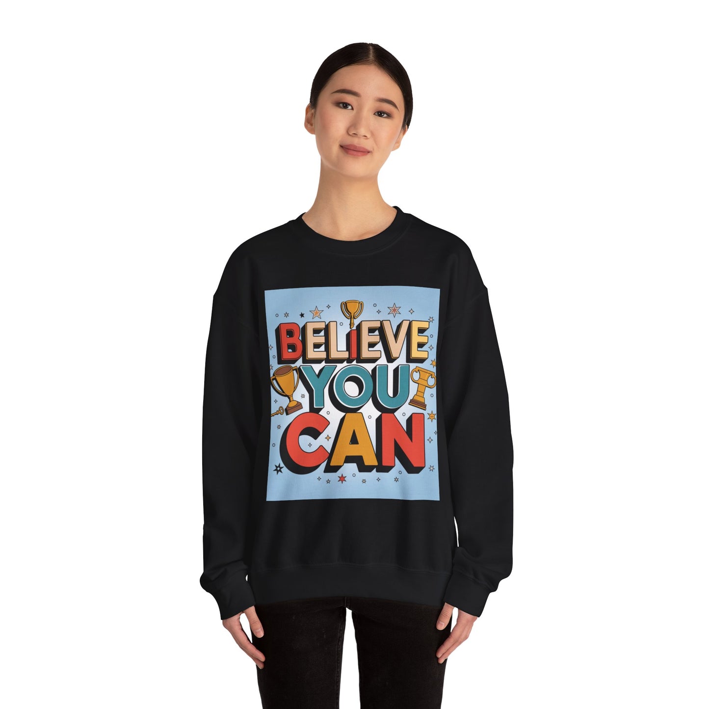 Believe You Can Unisex Heavy Blend™ Crewneck Sweatshirt Gildan 18000