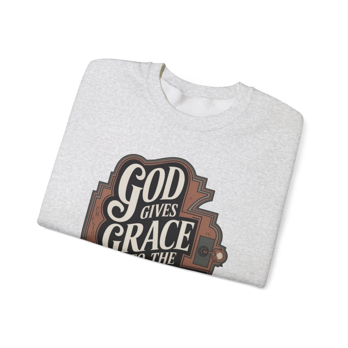 GOD Gives Grace To The Humble Sweatshirt Unisex Heavy Blend™ Crewneck