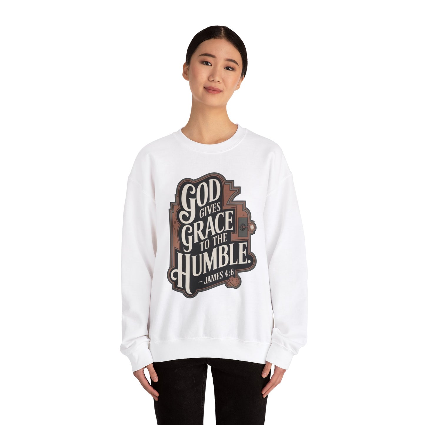 GOD Gives Grace To The Humble Sweatshirt Unisex Heavy Blend™ Crewneck