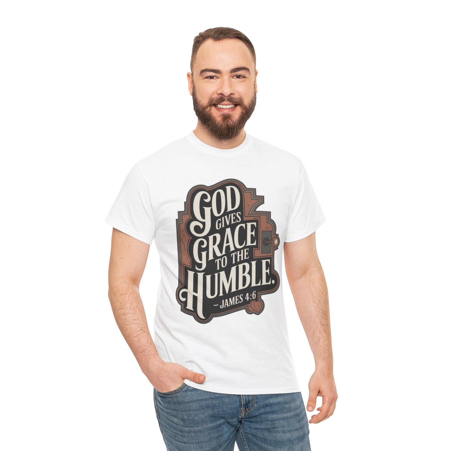 GOD Gives Grace To The Humble Unisex Heavy Cotton Tee