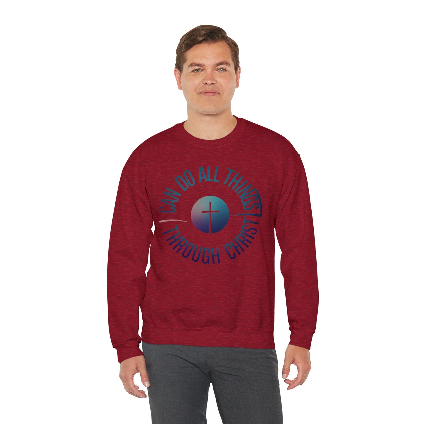 I Can Do All Things Through CHRIST Unisex Heavy Blend™ Crewneck Sweatshirt