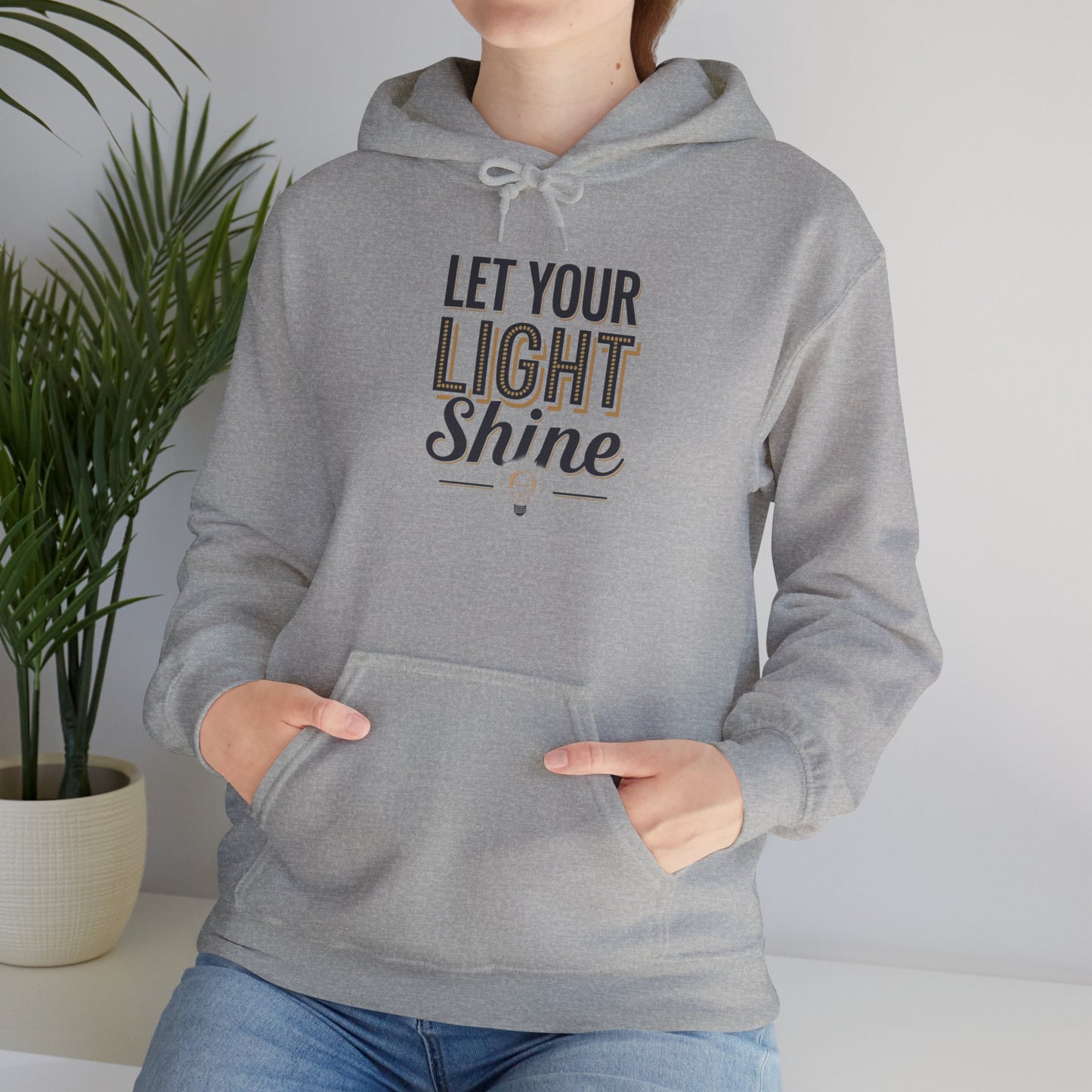 Let Your Light Shine Hooded Sweatshirt Hoodie Gildan 18500