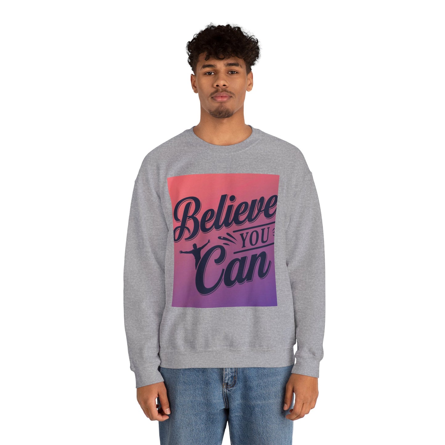 Believe You Can Unisex Heavy Blend™ Crewneck Sweatshirt Gildan 18000