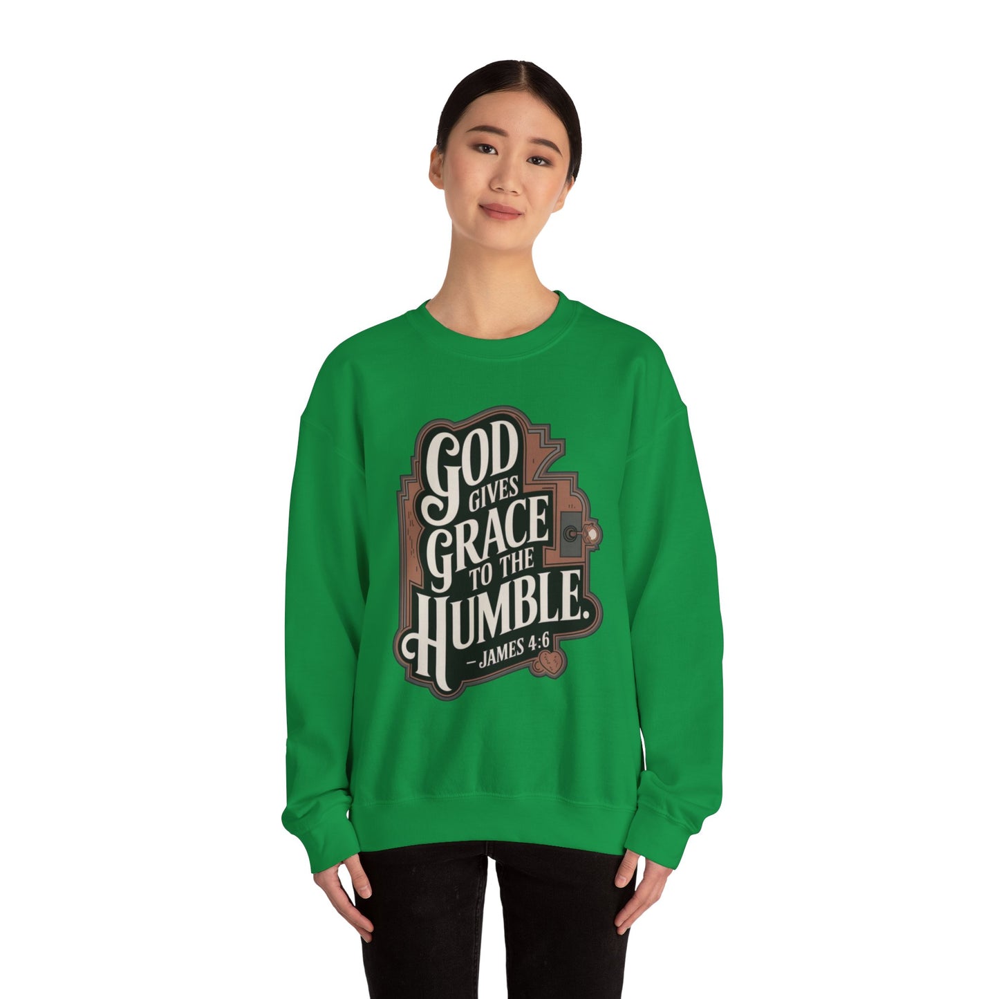 GOD Gives Grace To The Humble Sweatshirt Unisex Heavy Blend™ Crewneck