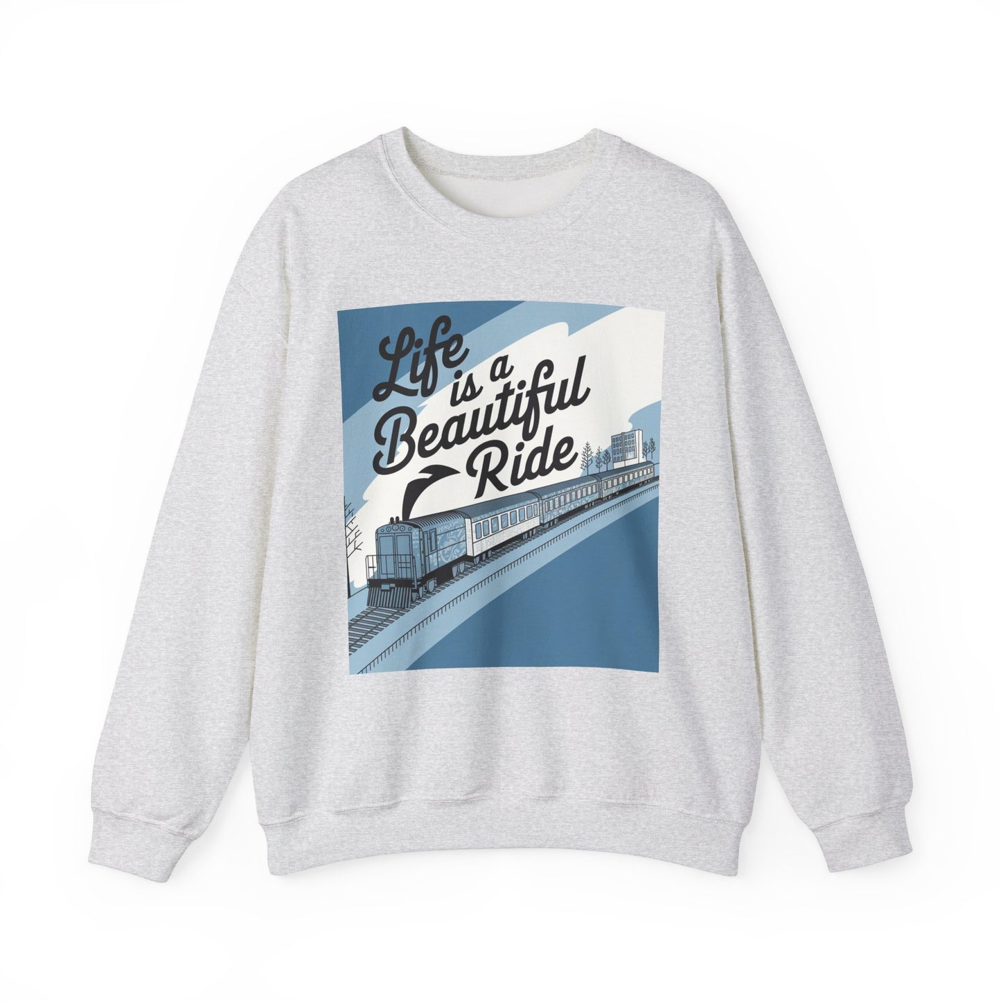 Life Is A Beautiful Ride Unisex Heavy Blend™ Crewneck Sweatshirt Gildan 18000