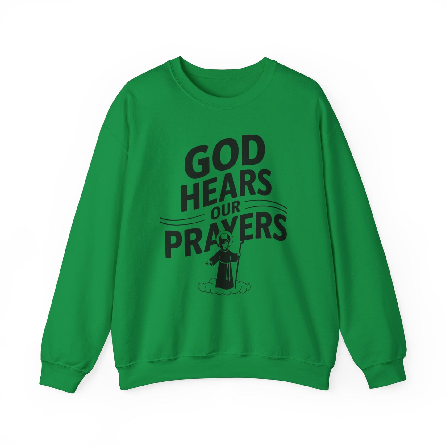 GOD Hears Our Prayers Unisex Heavy Blend™ Crewneck Sweatshirt