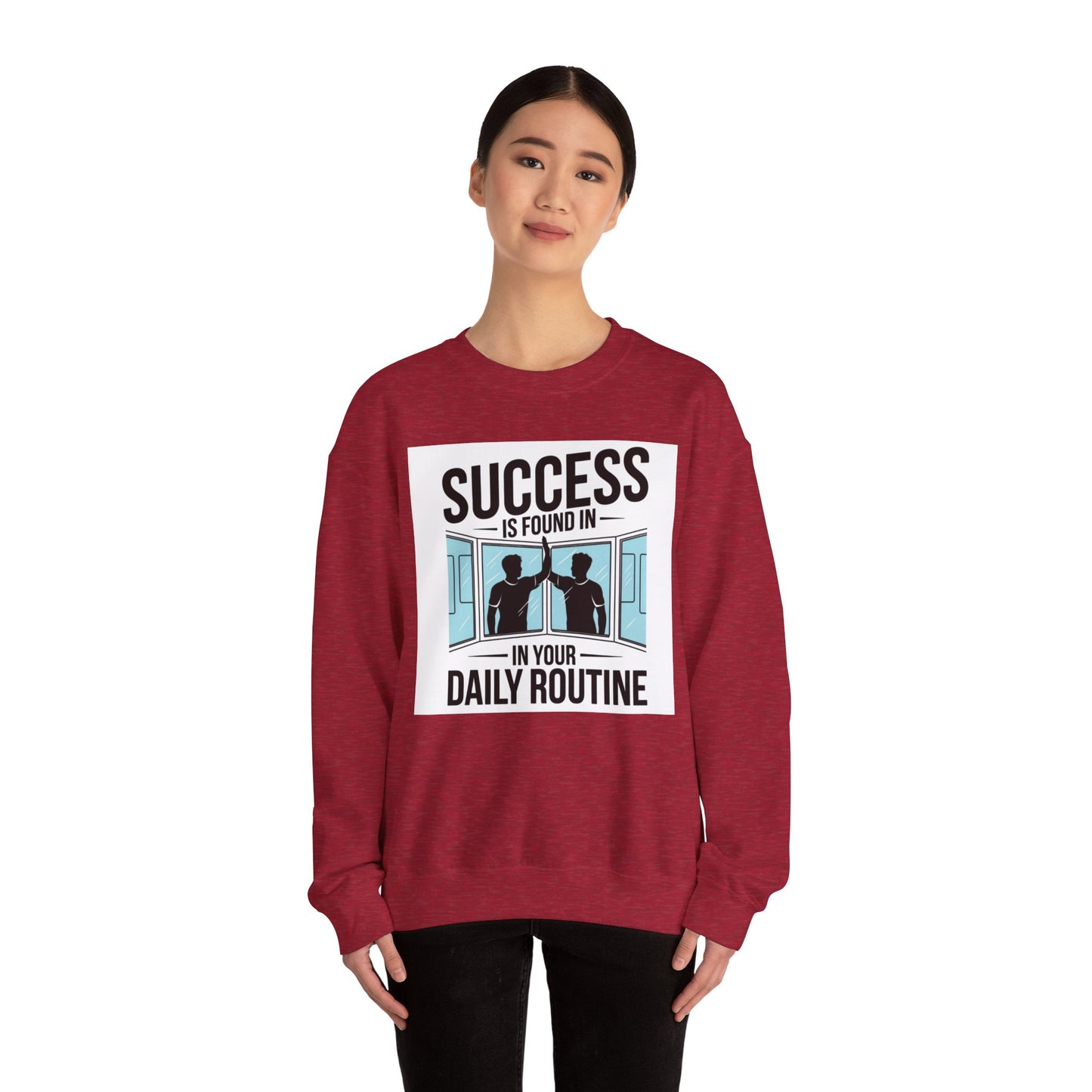 Success Is Found In Your Daily Routine Unisex Heavy Blend™ Crewneck Sweatshirt