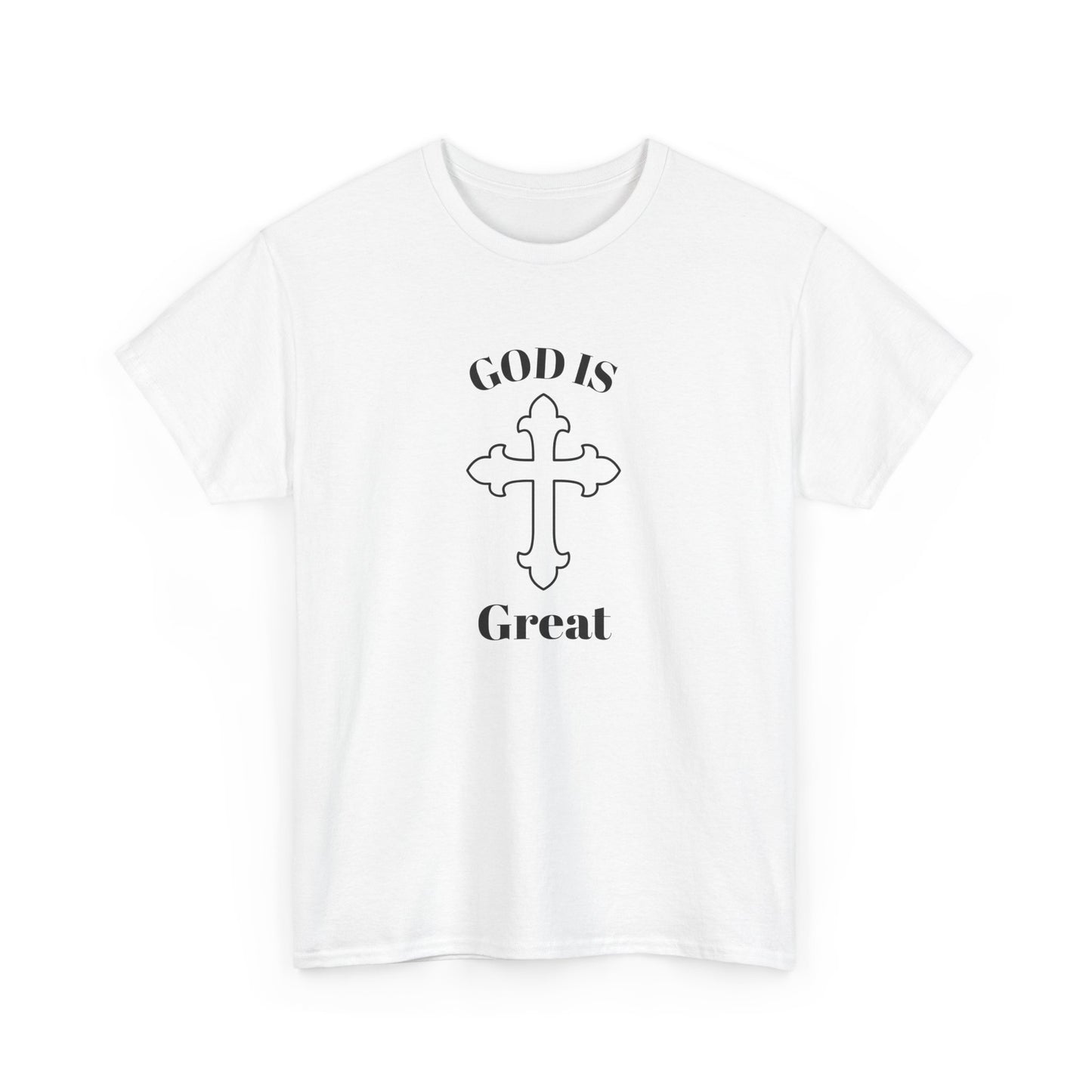 Religious Graphic Tee - GOD Is Great Unisex Heavy Cotton Tee