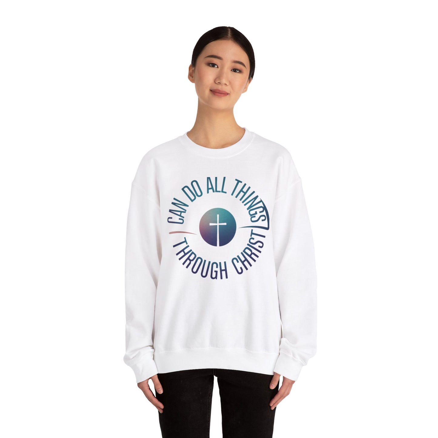 I Can Do All Things Through CHRIST Unisex Heavy Blend™ Crewneck Sweatshirt