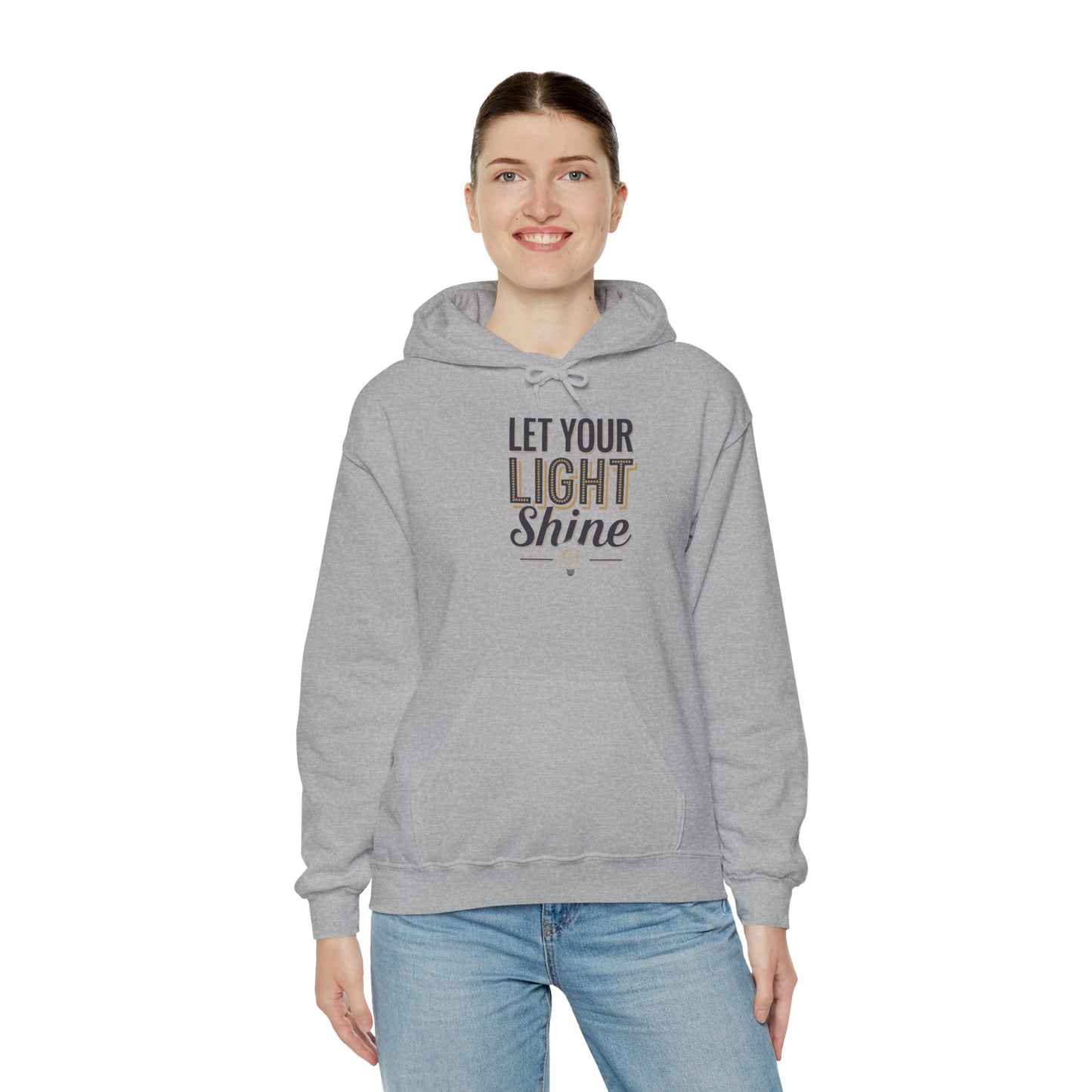 Let Your Light Shine Hooded Sweatshirt Hoodie Gildan 18500