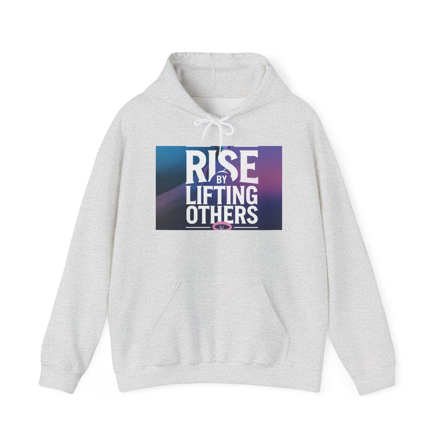 Rise By Lifting Others Hoodie - Inspirational Unisex Hooded Sweatshirt Gildan 18500