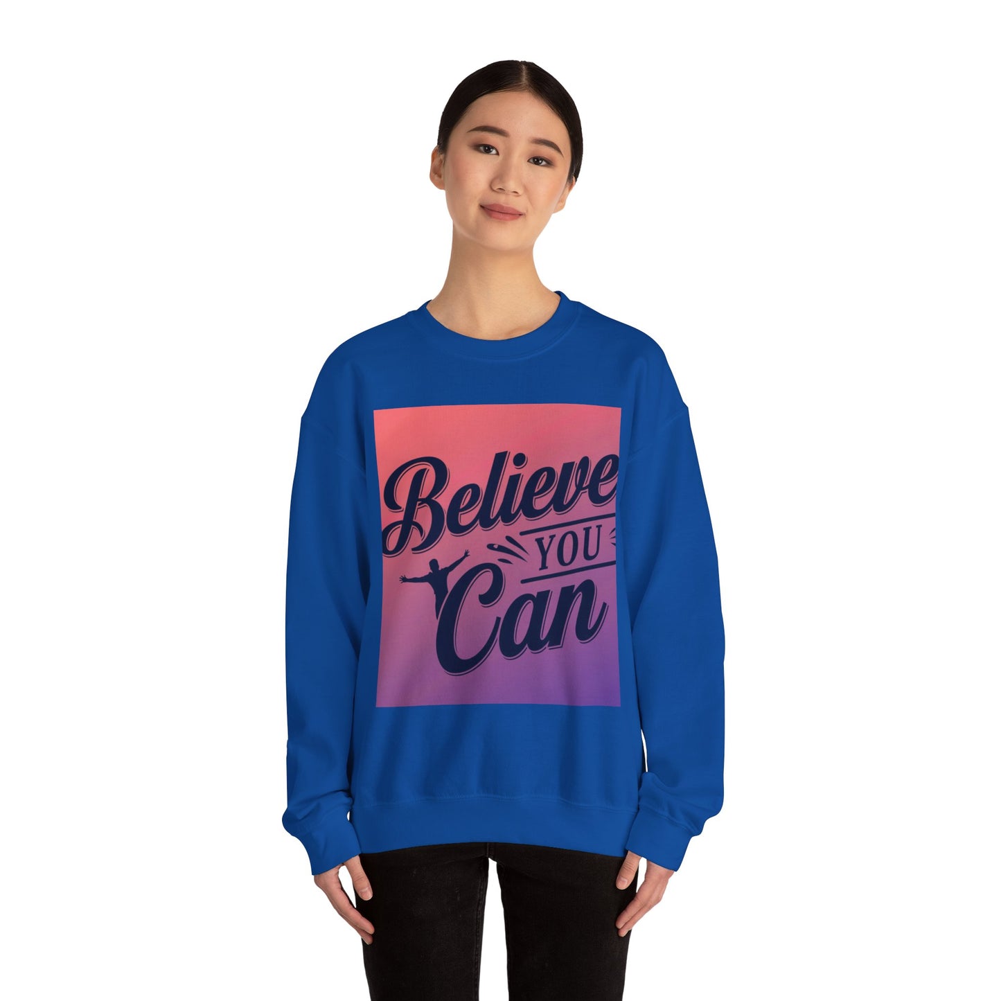 Believe You Can Unisex Heavy Blend™ Crewneck Sweatshirt Gildan 18000