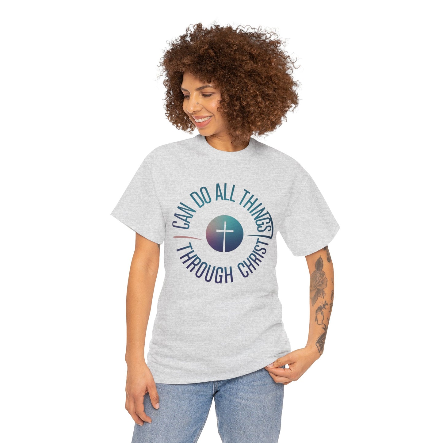 I Can Do All Things Through CHRIST Unisex Heavy Cotton Tee