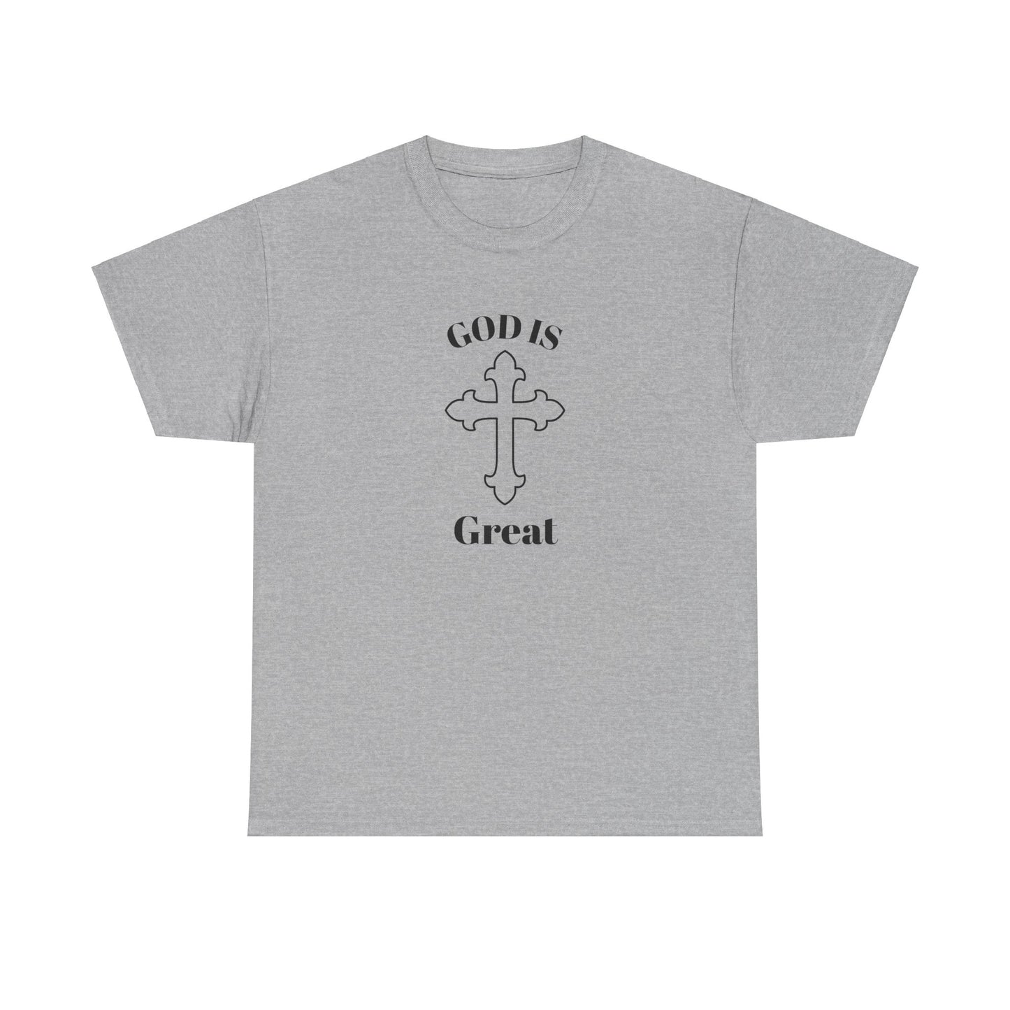 Religious Graphic Tee - GOD Is Great Unisex Heavy Cotton Tee