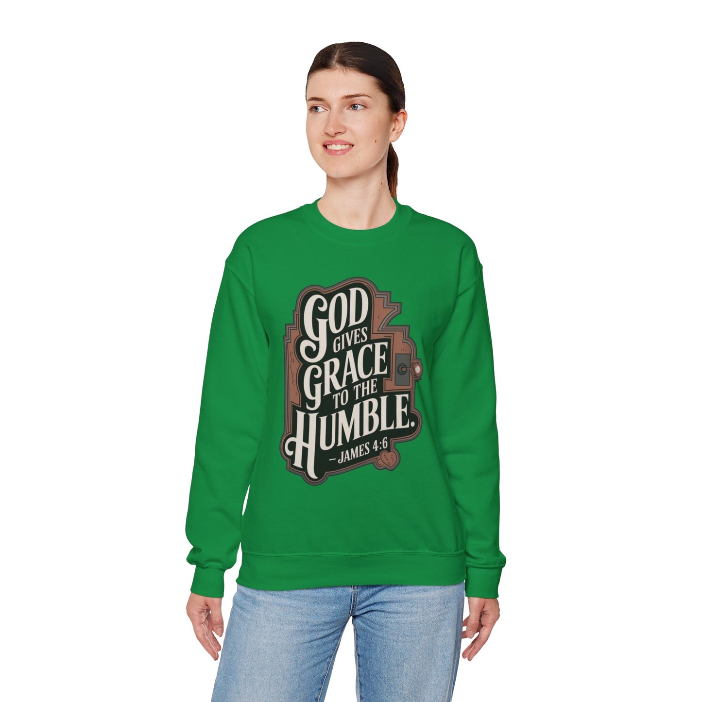 GOD Gives Grace To The Humble Sweatshirt Unisex Heavy Blend™ Crewneck