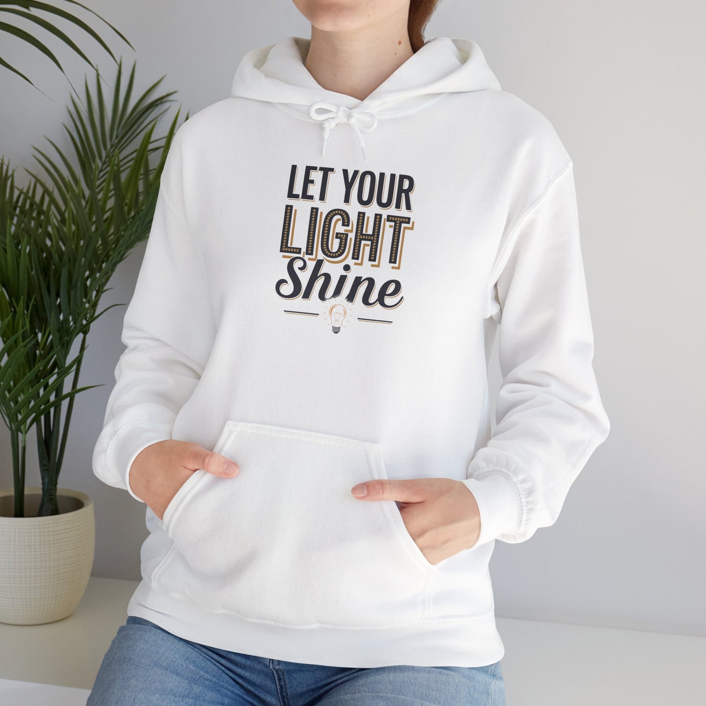 Let Your Light Shine Hooded Sweatshirt Hoodie Gildan 18500