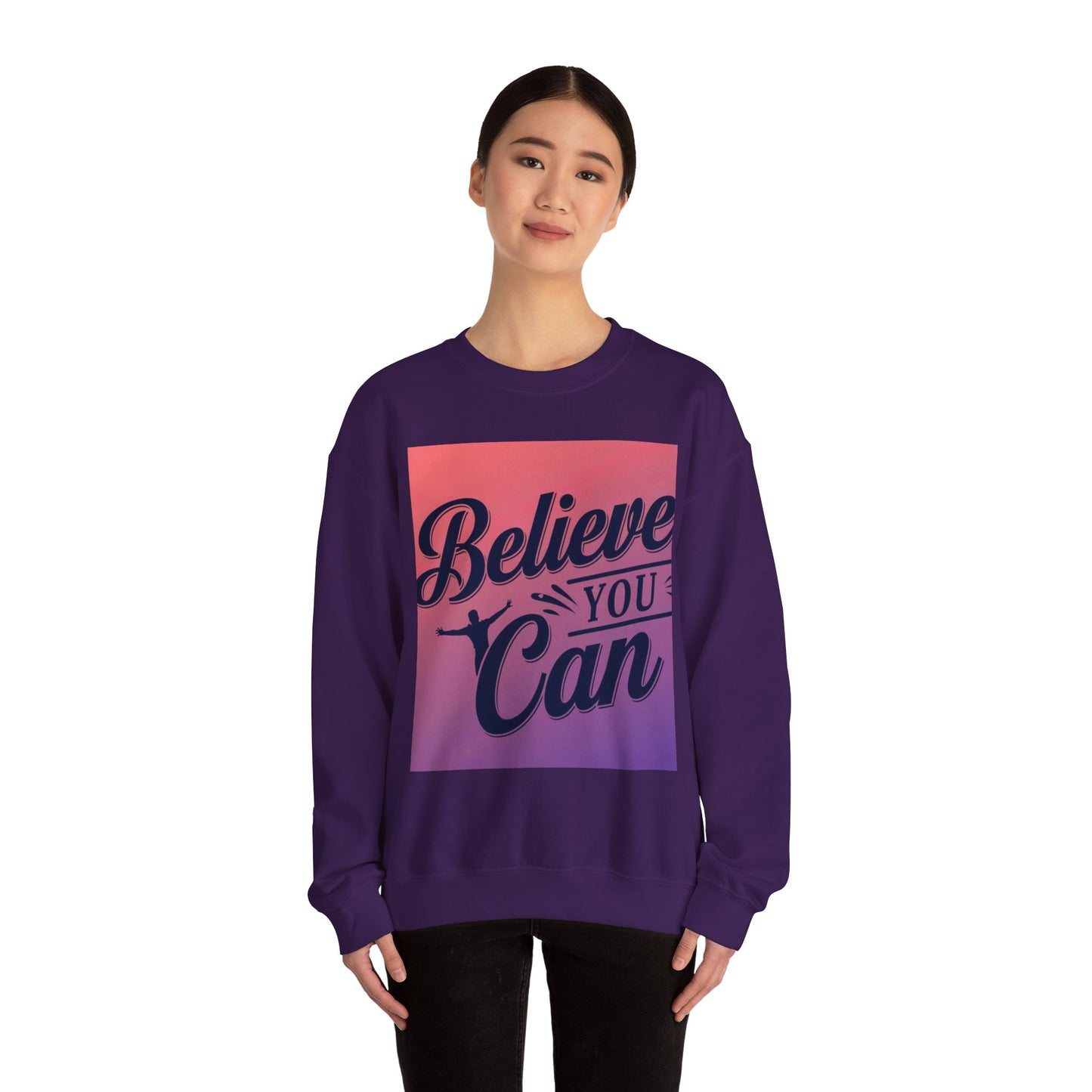 Believe You Can Unisex Heavy Blend™ Crewneck Sweatshirt Gildan 18000