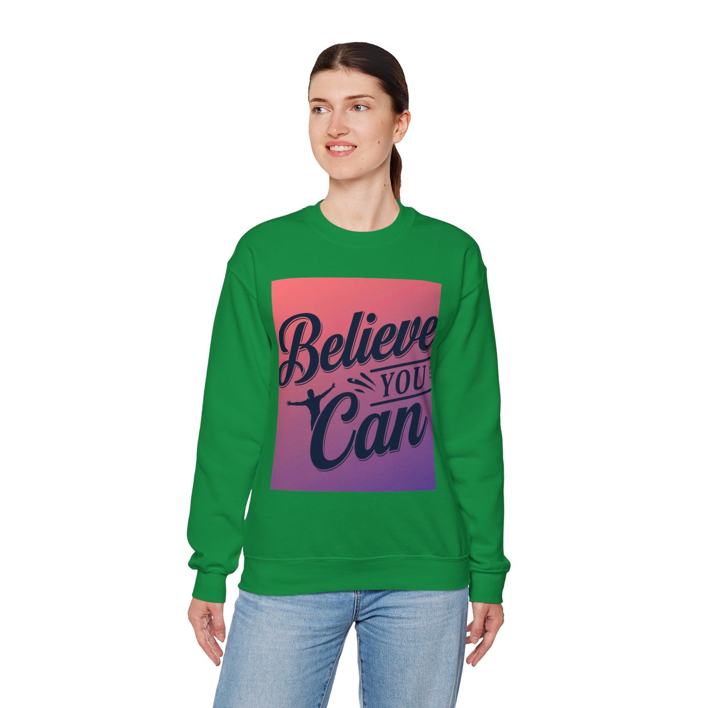 Believe You Can Unisex Heavy Blend™ Crewneck Sweatshirt Gildan 18000