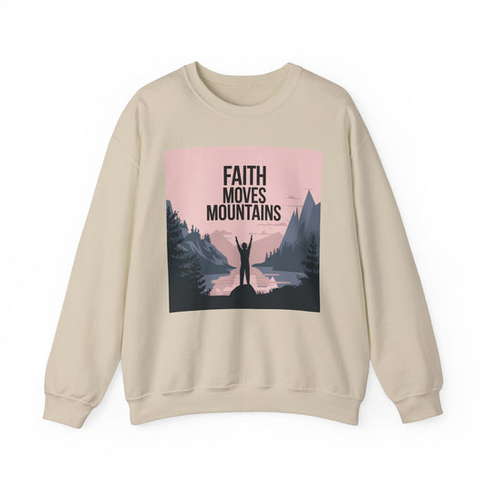 Faith Moves Mountains Unisex Heavy Blend™ Crewneck Sweatshirt