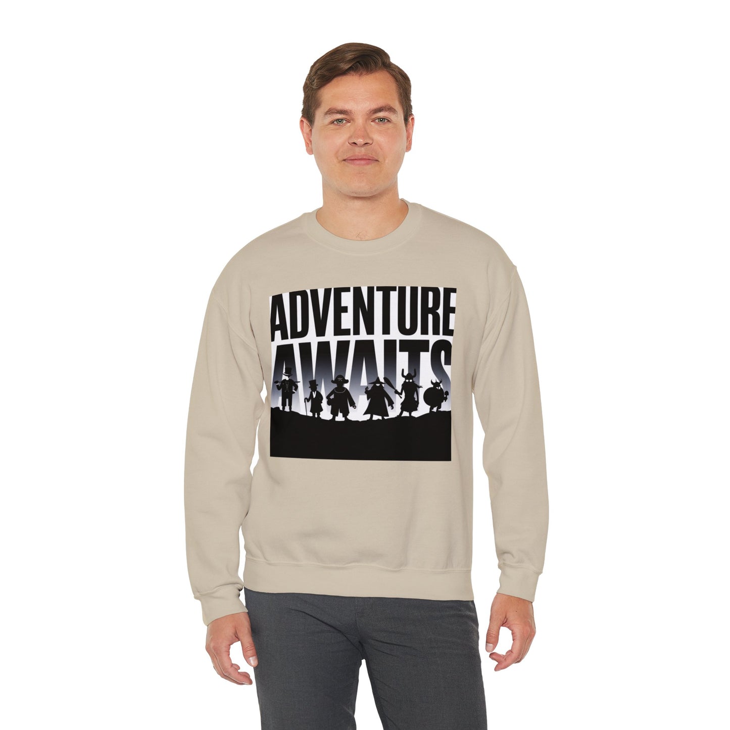 Adventure Awaits Sweatshirt Gildan 18000