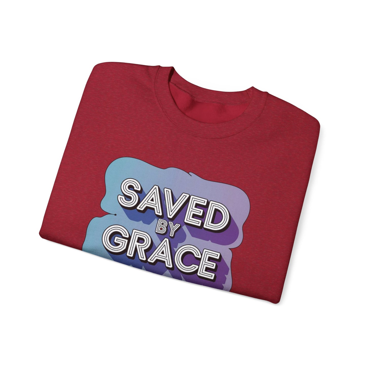 Saved By Grace  Unisex Heavy Blend™ Crewneck Sweatshirt