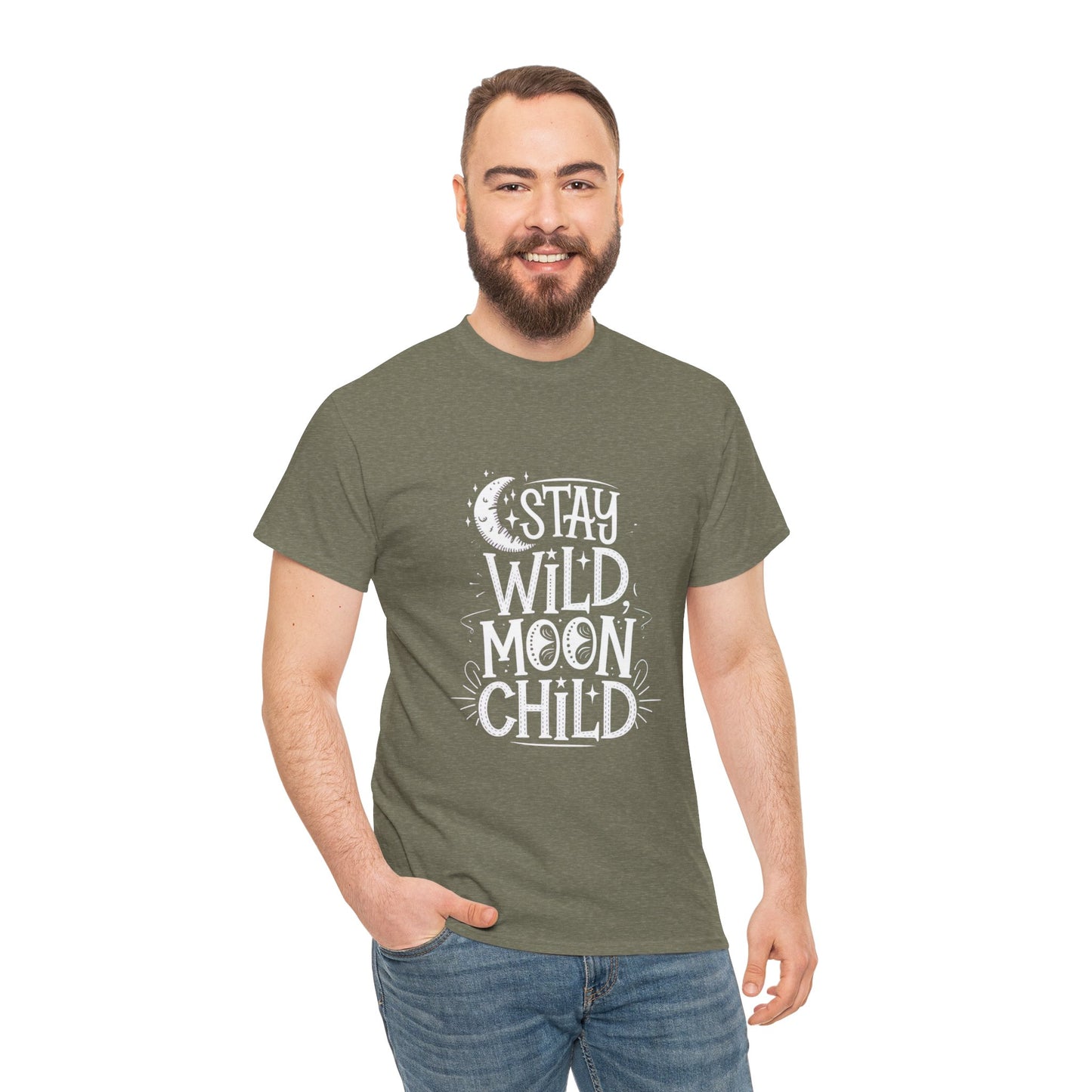 Stay Wild Moon Child Unisex Heavy Cotton Tee