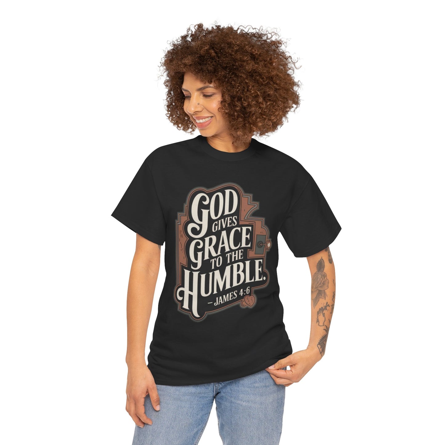 GOD Gives Grace To The Humble Unisex Heavy Cotton Tee