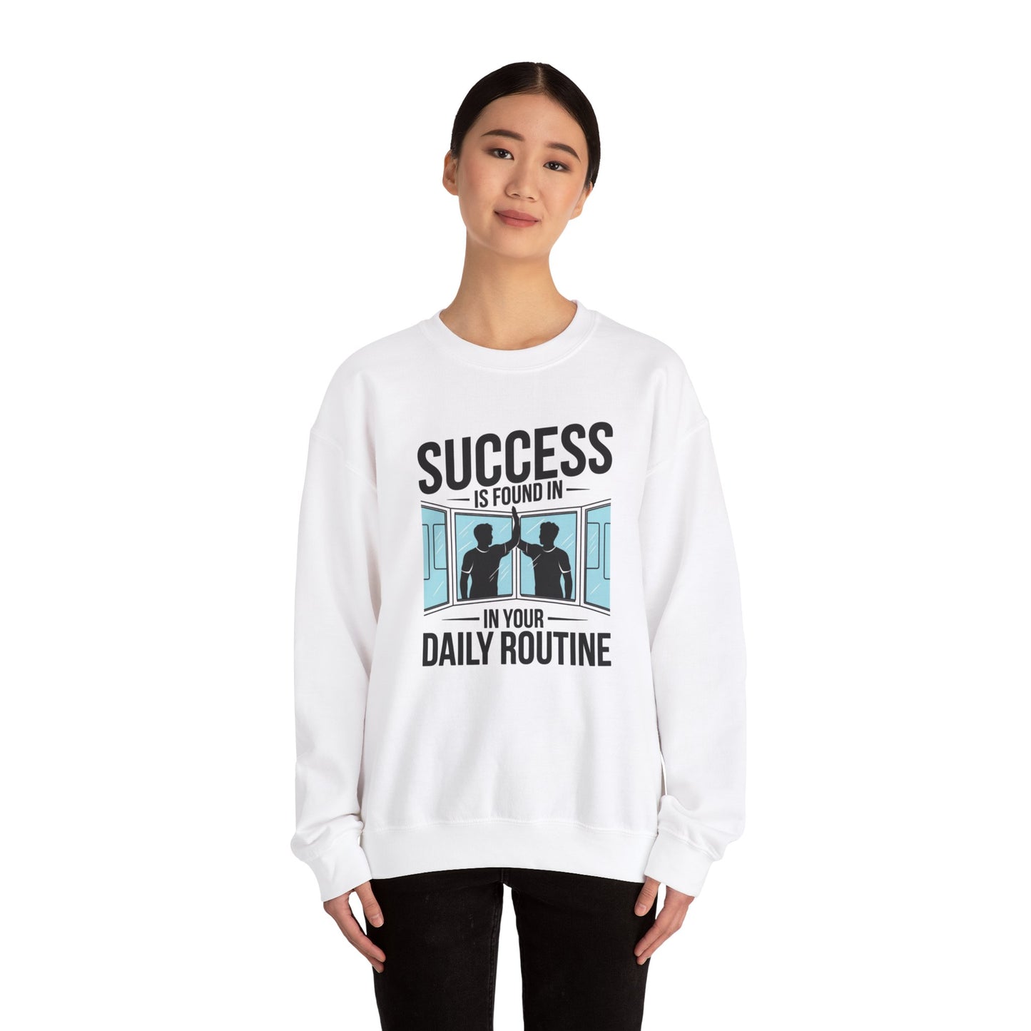 Success Is Found In Your Daily Routine Unisex Heavy Blend™ Crewneck Sweatshirt