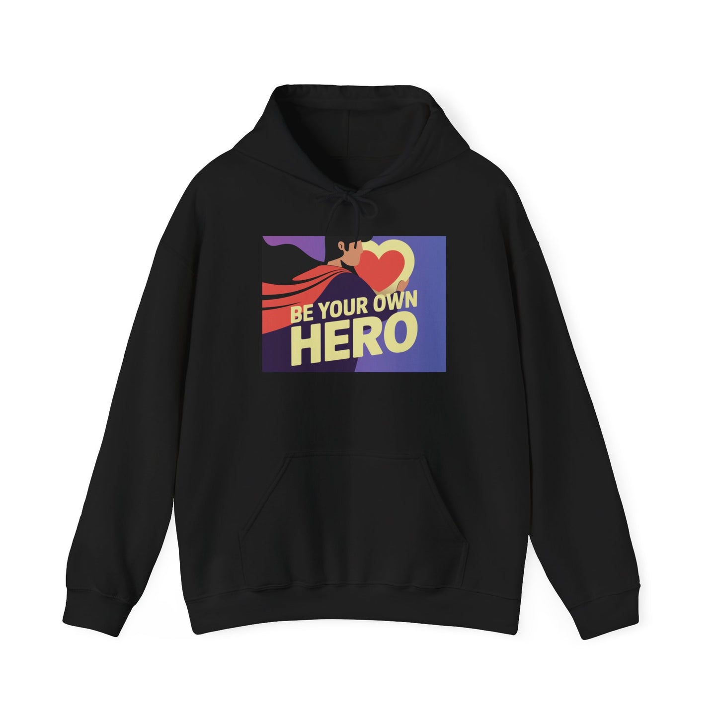 Be Your Own Hero Unisex Heavy Blend™ Hoodie, Hooded Sweatshirt Gildan 18500