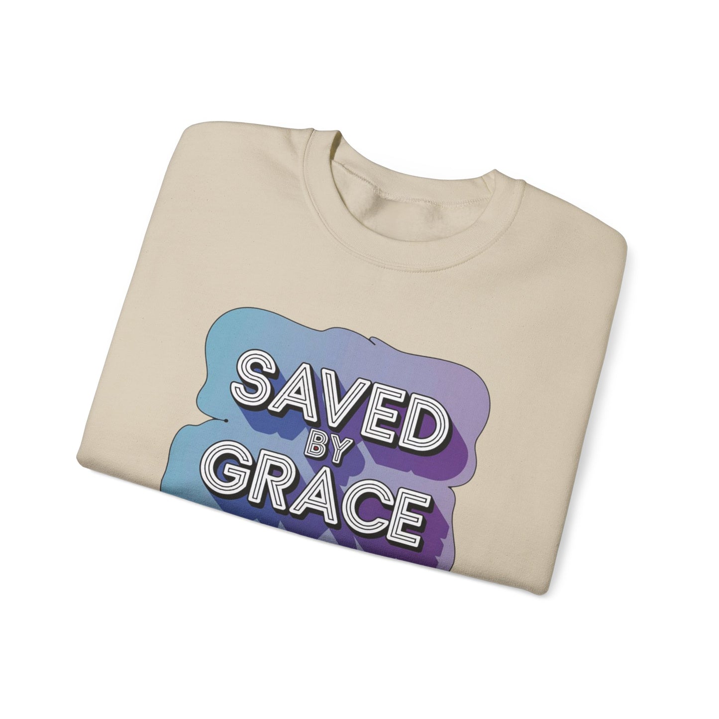 Saved By Grace  Unisex Heavy Blend™ Crewneck Sweatshirt