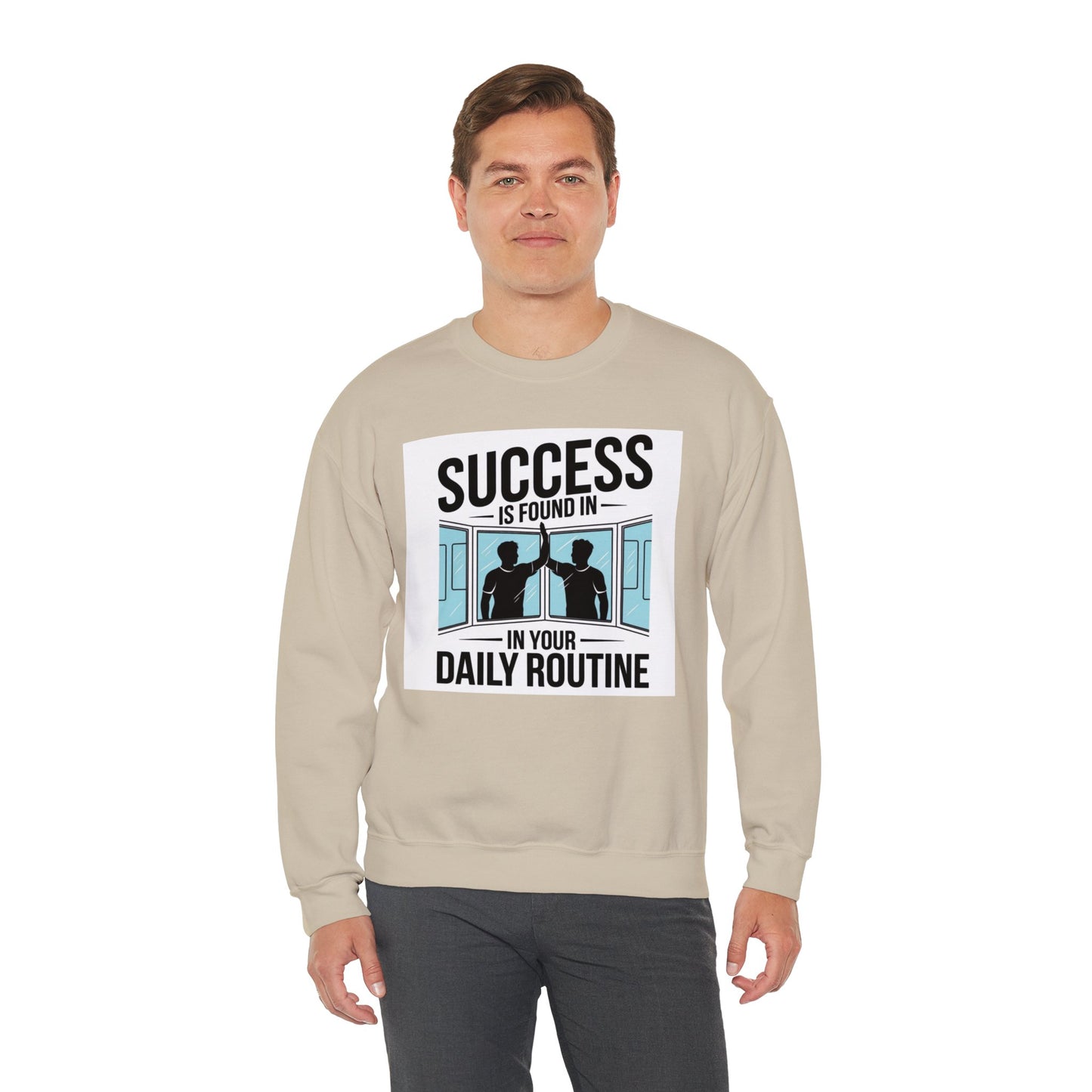 Success Is Found In Your Daily Routine Unisex Heavy Blend™ Crewneck Sweatshirt