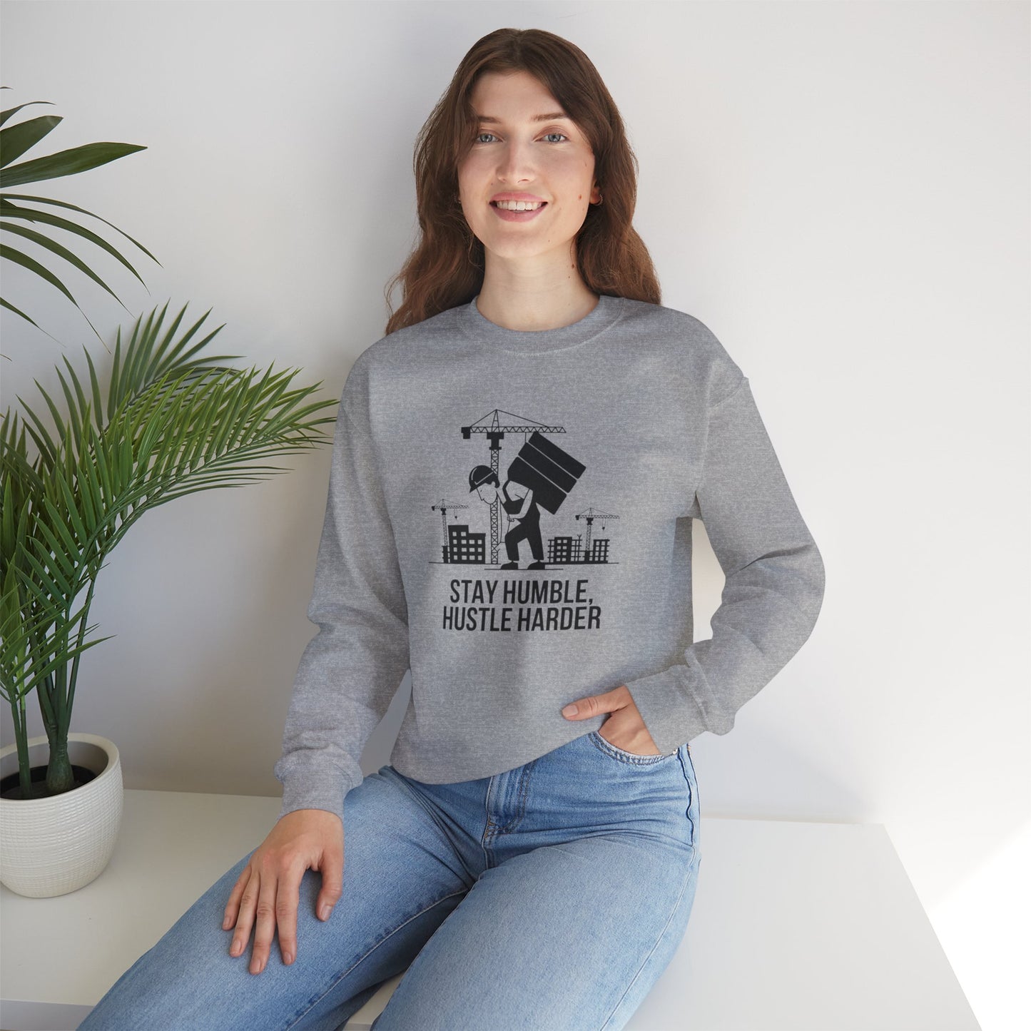 Stay Humble Hustle Harder Unisex Heavy Blend™ Crewneck Sweatshirt