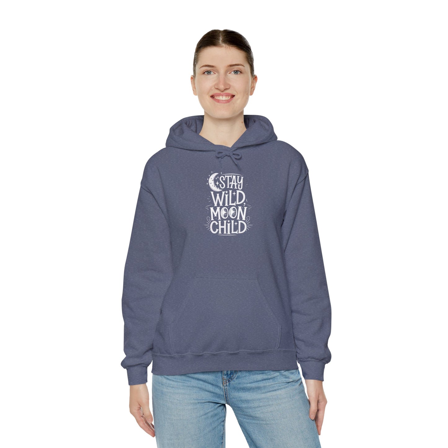 Stay Wild Moon Child Unisex Heavy Blend™ Hooded Sweatshirt Hoodie Gildan 18500