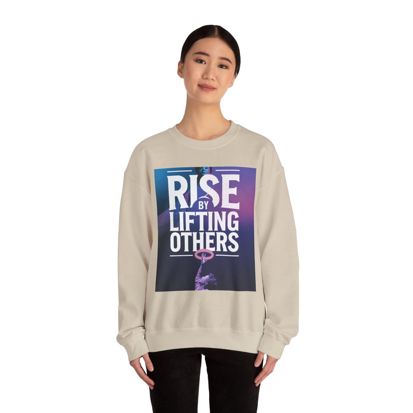 Rise By Lifting Others Sweatshirt Gildan 18000