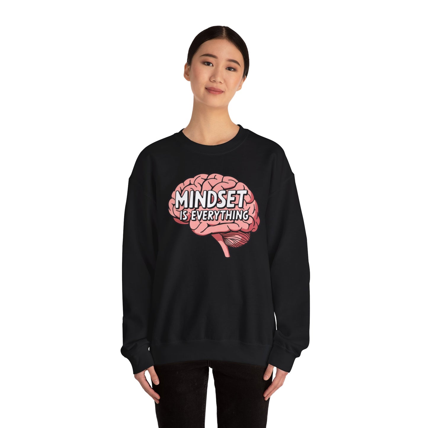 Mind Set Is Everything Unisex Heavy Blend™ Crewneck Sweatshirt Gildan 18000