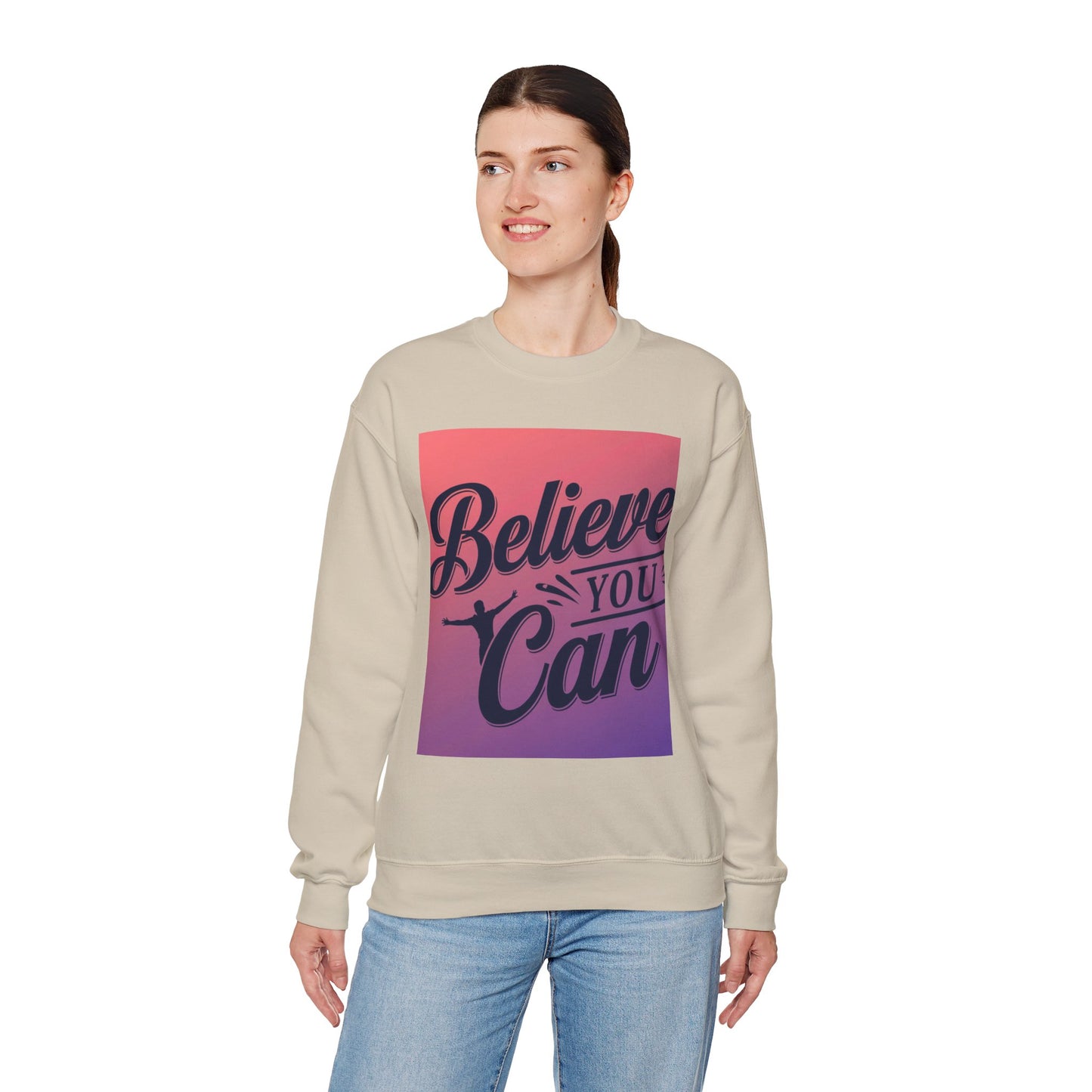 Believe You Can Unisex Heavy Blend™ Crewneck Sweatshirt Gildan 18000